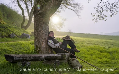 Ranger Oliver Szodruch in der Morgendämmerung