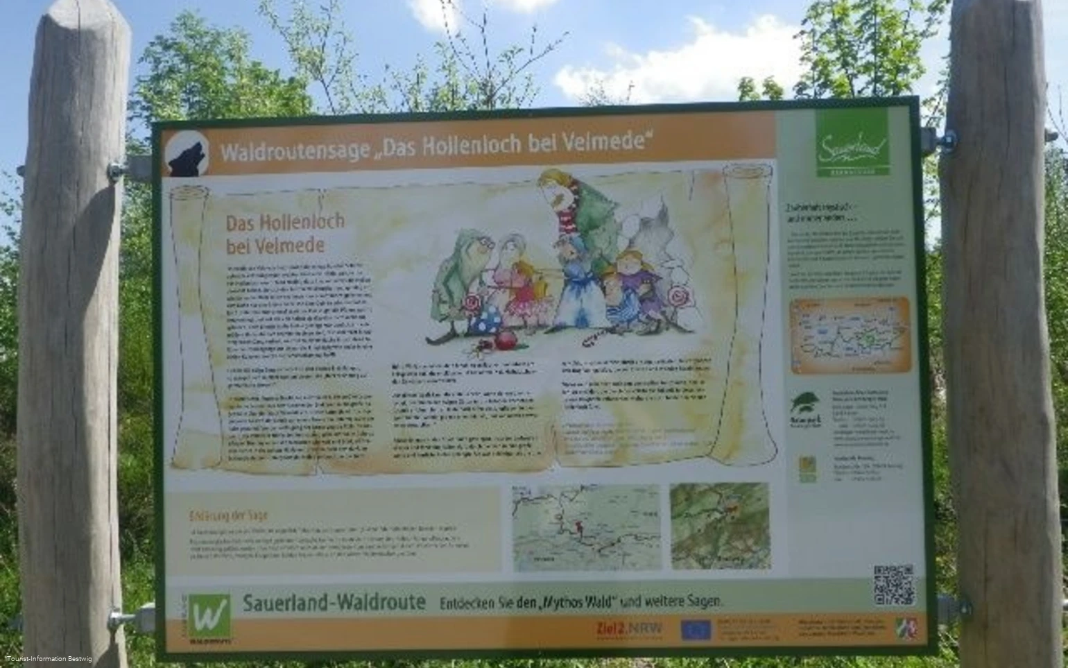 Sagenstation Sauerland Waldroute "Das Hollenloch bei Velmede"