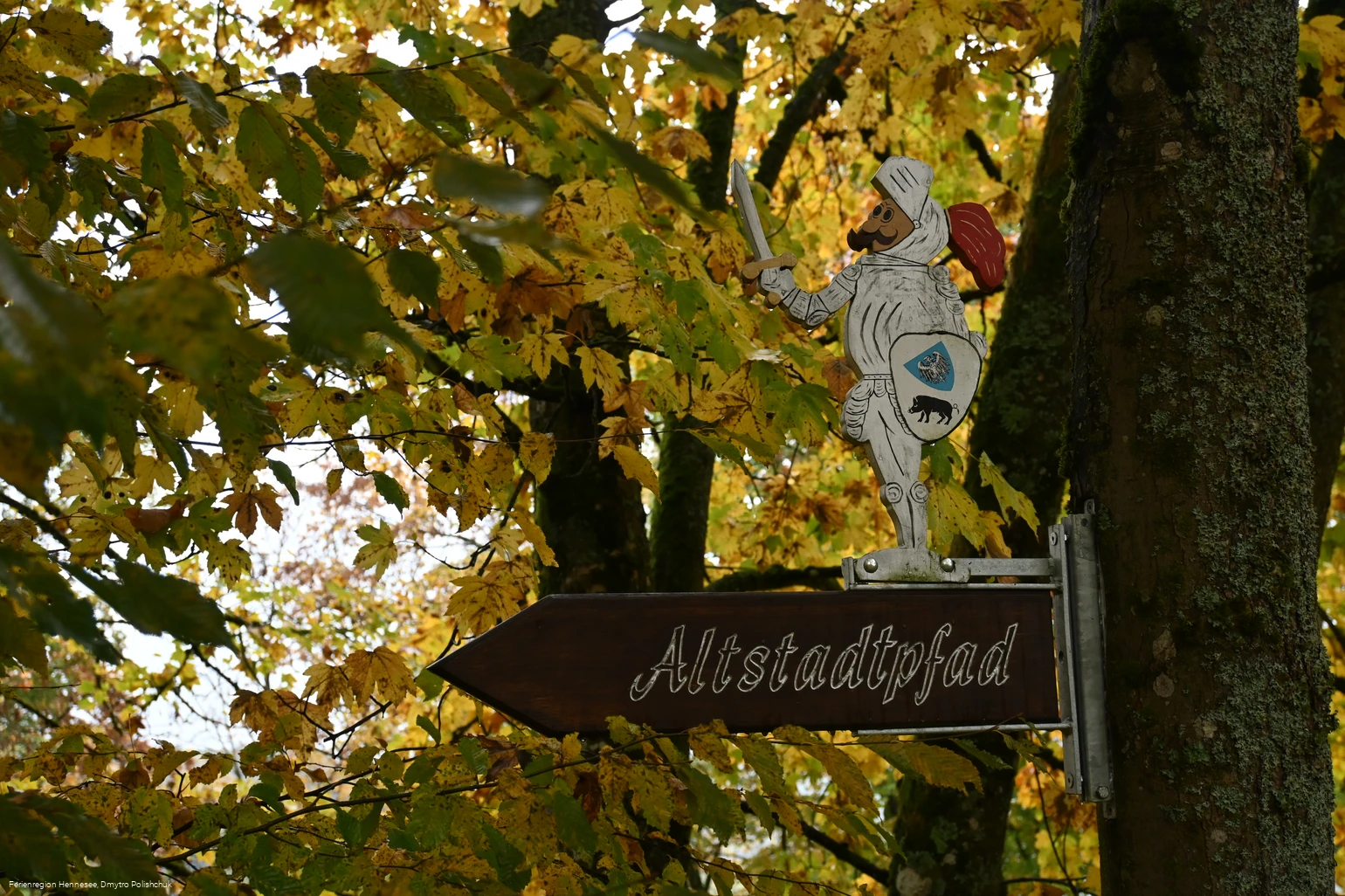 Eversberg - Wegweiser an der Burg