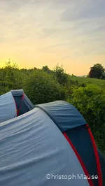 Sonnenaufgang auf der Trekkingplatz in Brilon